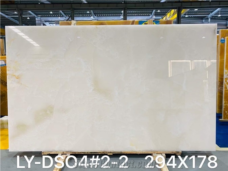 White Natural Top-Quality Onyx Snow White Slabs 