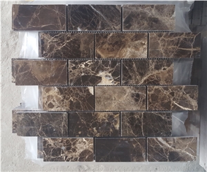 Emperador Dark Brow marble customized mosaic marble tiles