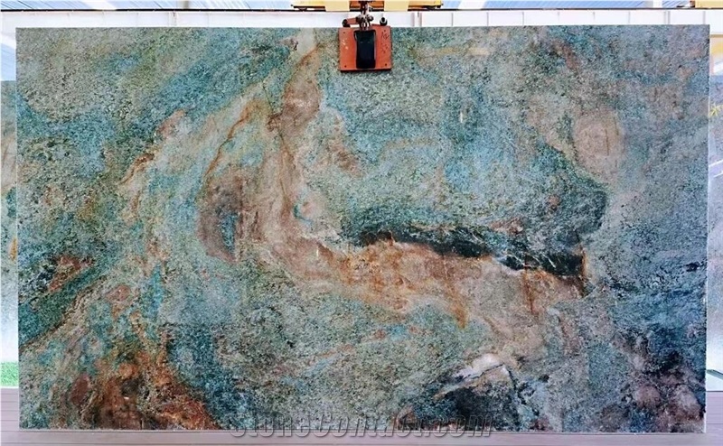 Factory Competitive Price Ocean Blue Quartzite Slabs