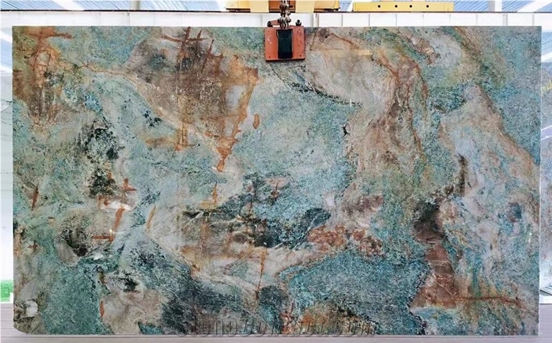 Factory Competitive Price Ocean Blue Quartzite Slabs