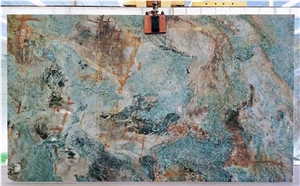 Factory Competitive Price Ocean Blue Quartzite Slabs