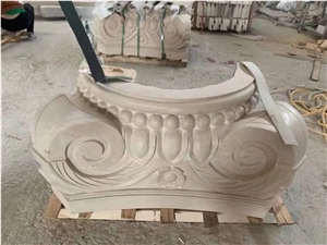 Natural Stone Saudi Beige limestone Column base