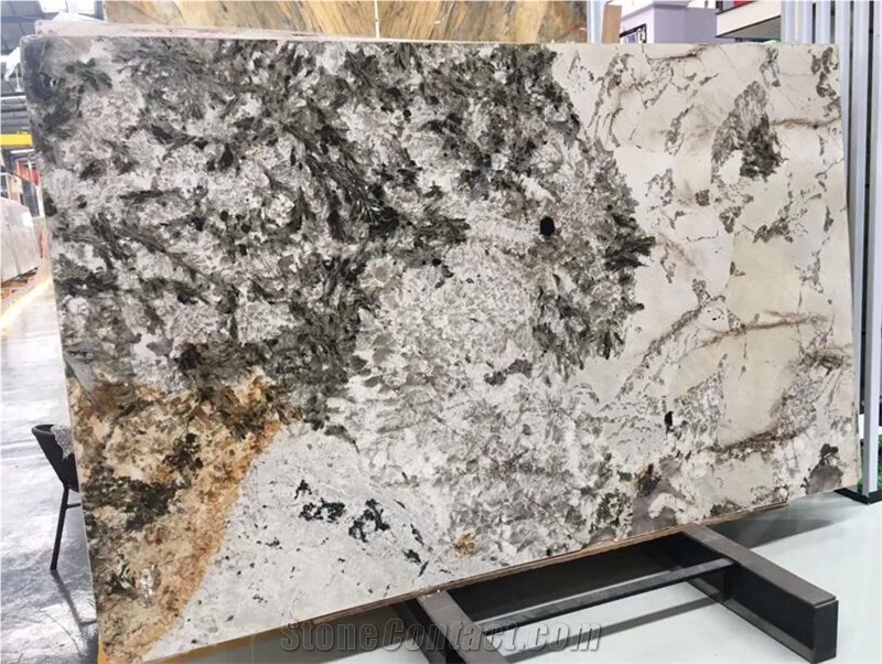 Peacock Sween White Crystal Natural Thin Granite