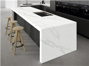 Artificial White Quartz Countertops Surface 