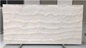 New Design Of Marble Look Grey Color Quartz Slabs