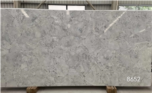 New Design Of Marble Look Grey Quartz Slabs 