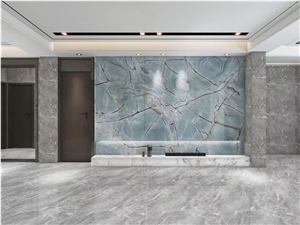 Deep Blue Roma Brazil Quartzite 20Mm  Slabs For Flooring