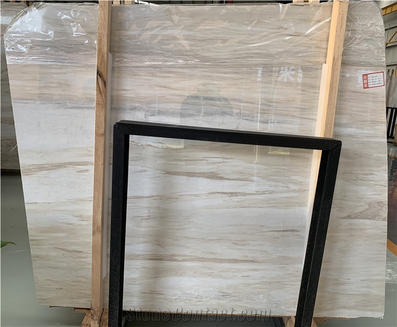 Eurasian Wood Grain Golden White Marble Slabs,Tiles