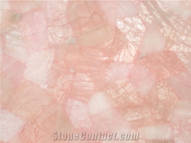 Rose-quartz Gemstone, Semiprecious Stone Slabs
