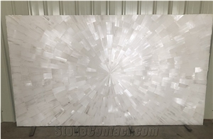 white agate tile, white agate mosaic
