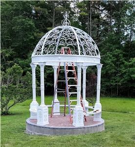 Natural marble stone gazebo 