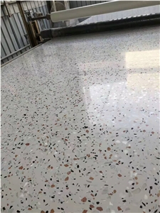 Terrazzo white cement slab wall tile