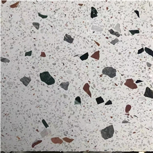 White Terrazzo floor tile cement tile