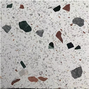 White Terrazzo floor tile cement tile