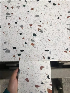 White Terrazzo floor tile cement tile