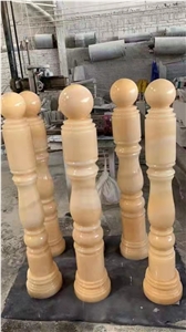China Honey Onyx balustrades carved sculptured handrail