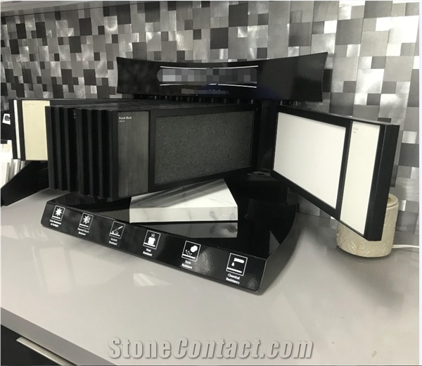 Wing Quartz And Porcelain Stone Sample Table Display Stand