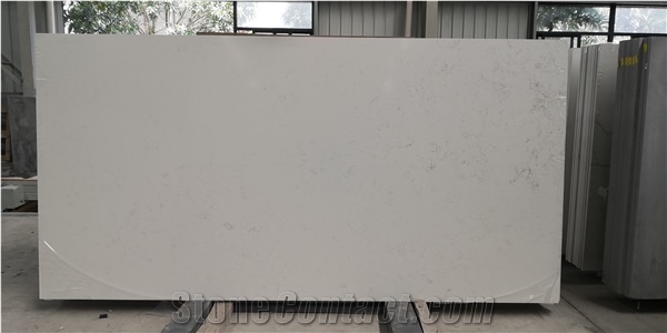 Artificial Carrara White Quartz Slab Countertop-3025