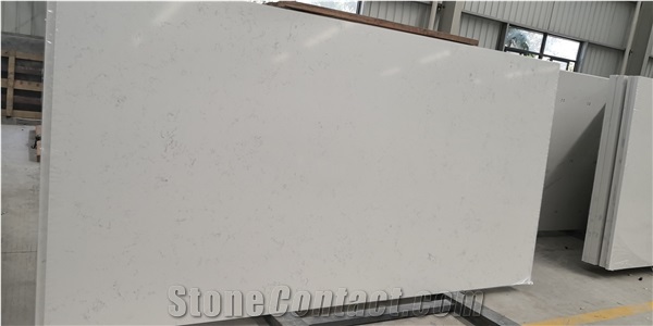 Artificial Carrara White Quartz Slab Countertop-3025
