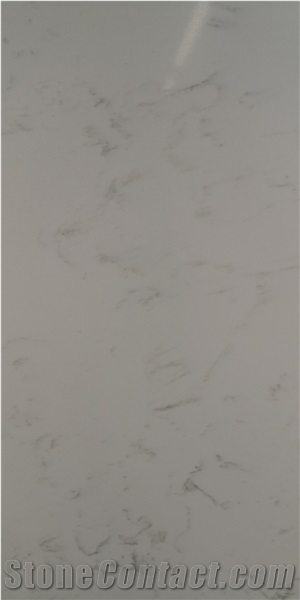 Artificial Carrara White Quartz Slab Countertop-3025