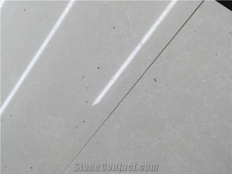 Carrara White Series Quartz Slab For Wall Cladding-3046