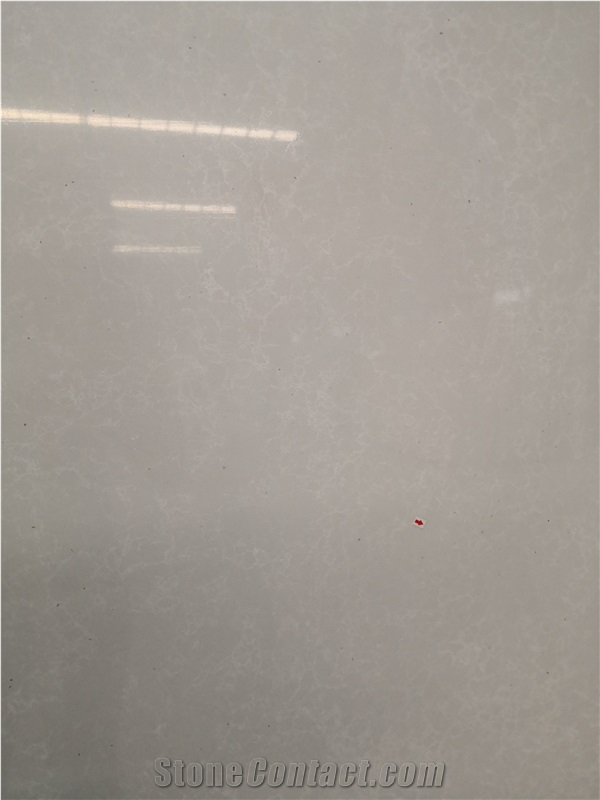 Carrara White Series Quartz Slab For Wall Cladding-3046