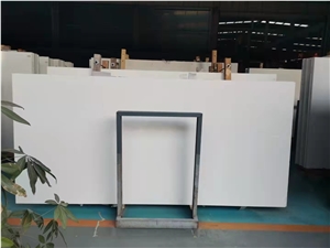 China Nano Crystal White Artificial Crystallized Stone Slabs