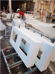China Nano Crystal White Artificial Crystallized Stone Slabs