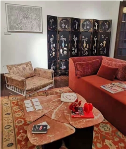 China Fendi red Marble Polished Custom tables