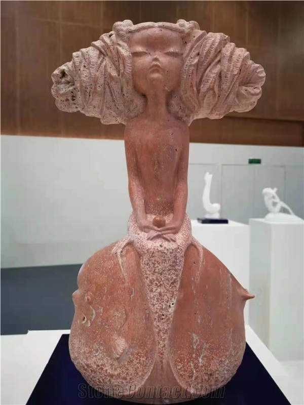 China Fendi red Marble Polished Stone Bathtub