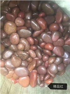 China Red Polished Walkway pebble stone Pavers