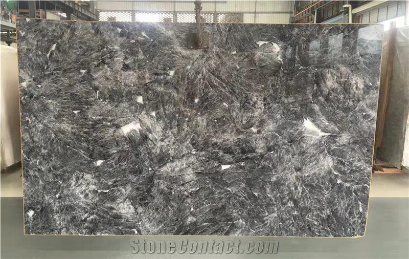 China Snow Mountain Black Fox Marble Polished table