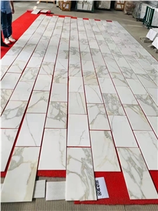 Italy Calacatta Gold Marble Polished sheet Wall Tiles