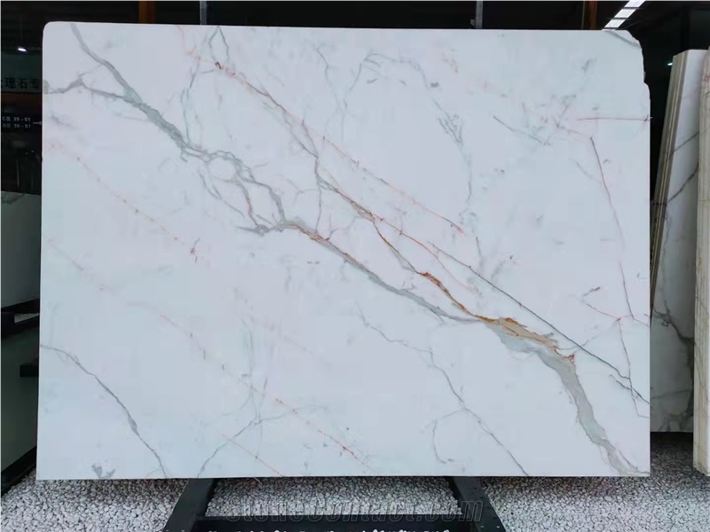 Italy Calacatta Gold Marble Polished sheet Wall Tiles