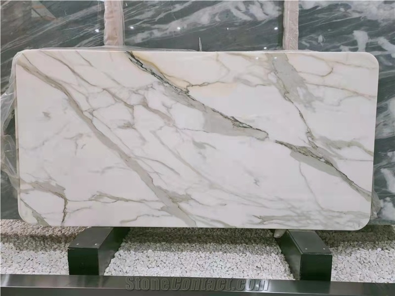Italy Calacatta Gold Marble Polished sheet Wall Tiles