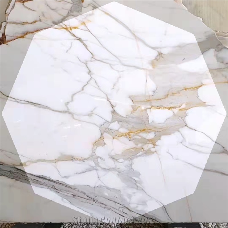 Italy Calacatta Gold Marble Polished sheet Wall Tiles