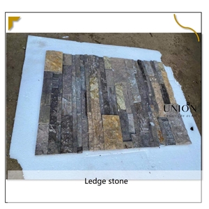 Brown Color Natural Wall Cladding Veneer Stone Panel In sale