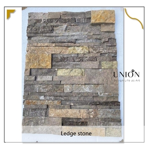 Factory Direct Coffee Brown Marble Ledge Panel Venner Stone
