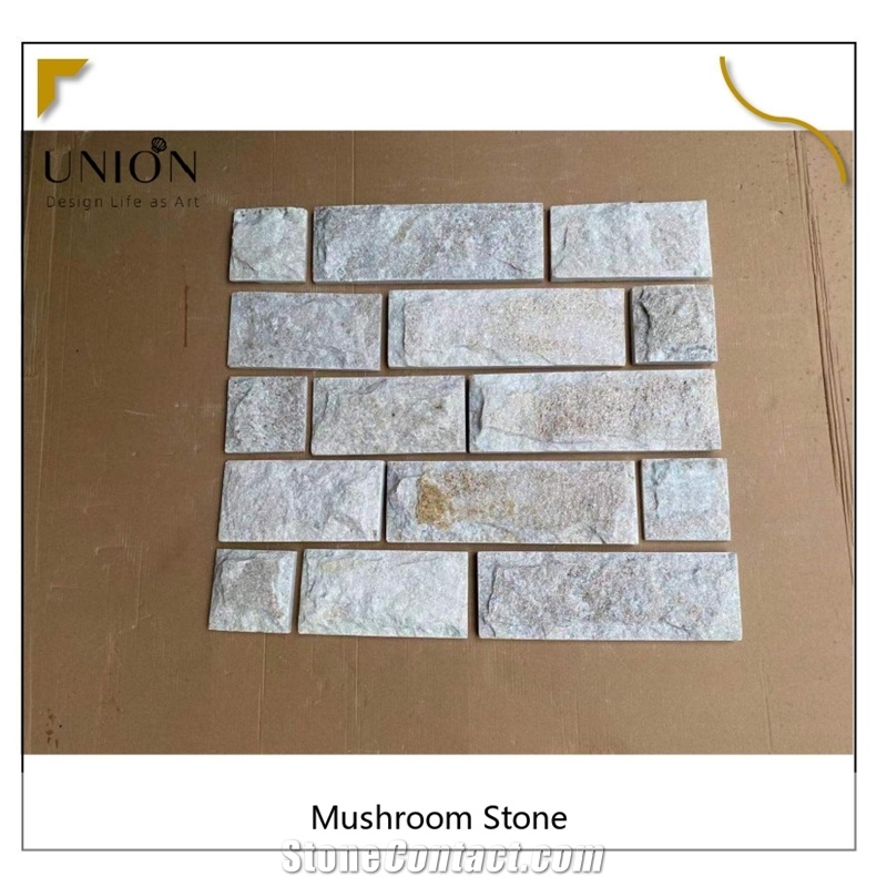 Golden Line Quartzite Wall Cladding Stacked Stone Ledge