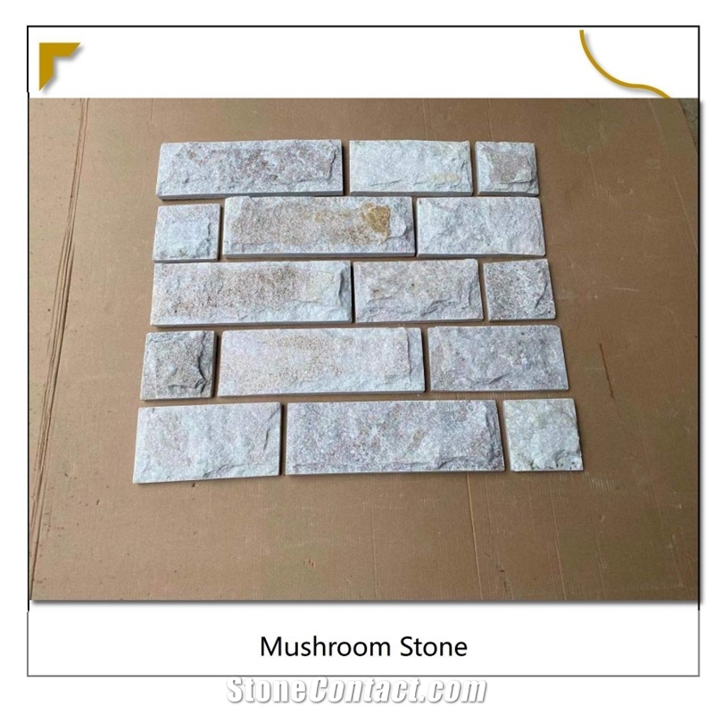 Golden Line Quartzite Wall Cladding Stacked Stone Ledge
