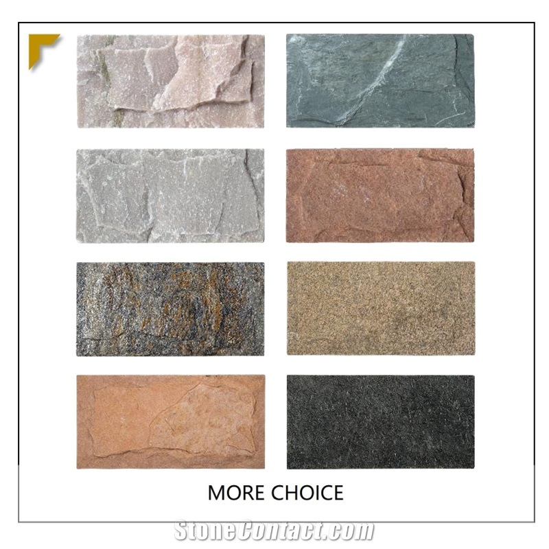 Golden Line Quartzite Wall Cladding Stacked Stone Ledge