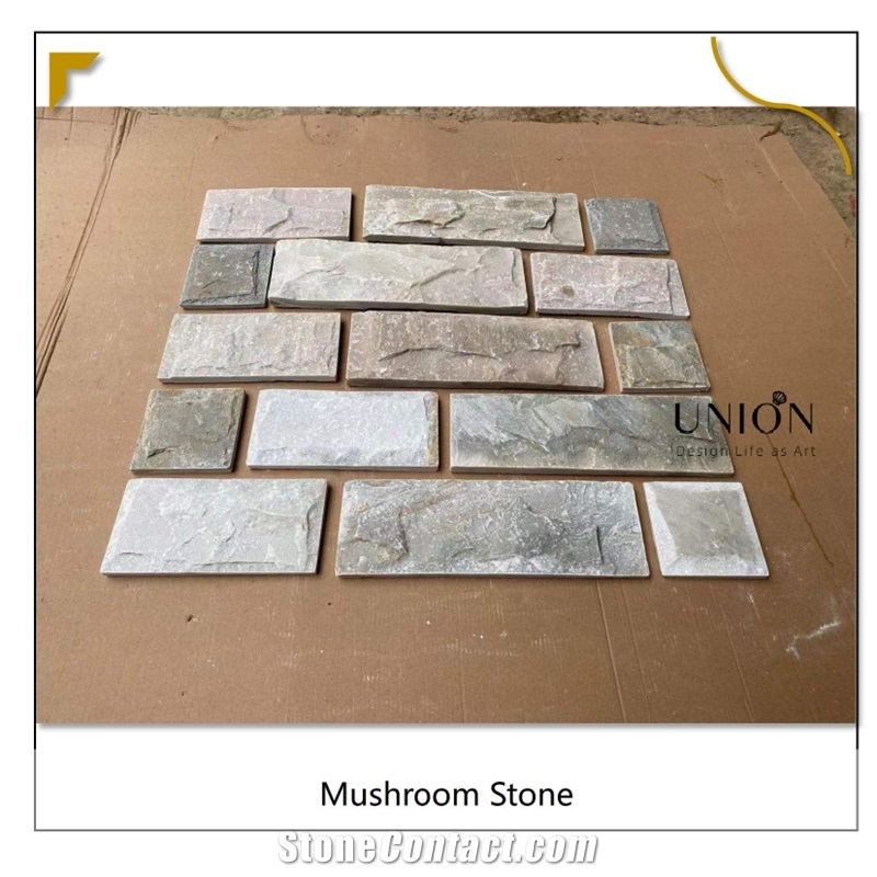Natural New Chinese Biege Mushroom Panels Wall Cladding