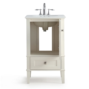 Bath Vanity with White Engineered Marble Top