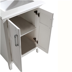 Bath Vanity with White Engineered Quartz Marble Top