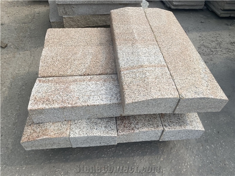 Rusty Yellow G682  Curbstone Golden Beige Granite Kerbstone