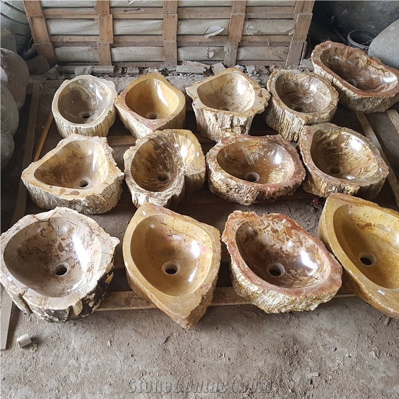 Petrified Wood Stone Sinks, Basins