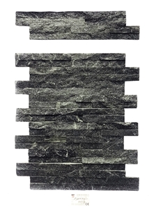 Black Quartzite Stone Veneer, Cultured Stone, Wall Cladding Black Quartzite Stone Veneer, Cultured Stone, Wall Cladding