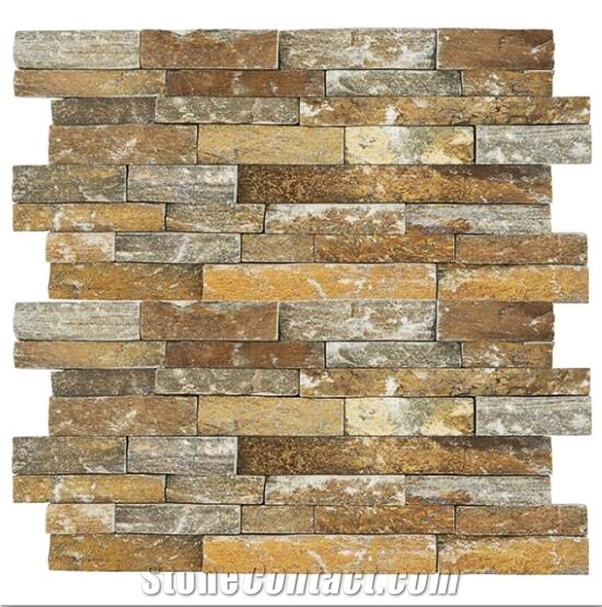 Rust Slate Stone Veneer Cultured Stone Stacked Stone Panels