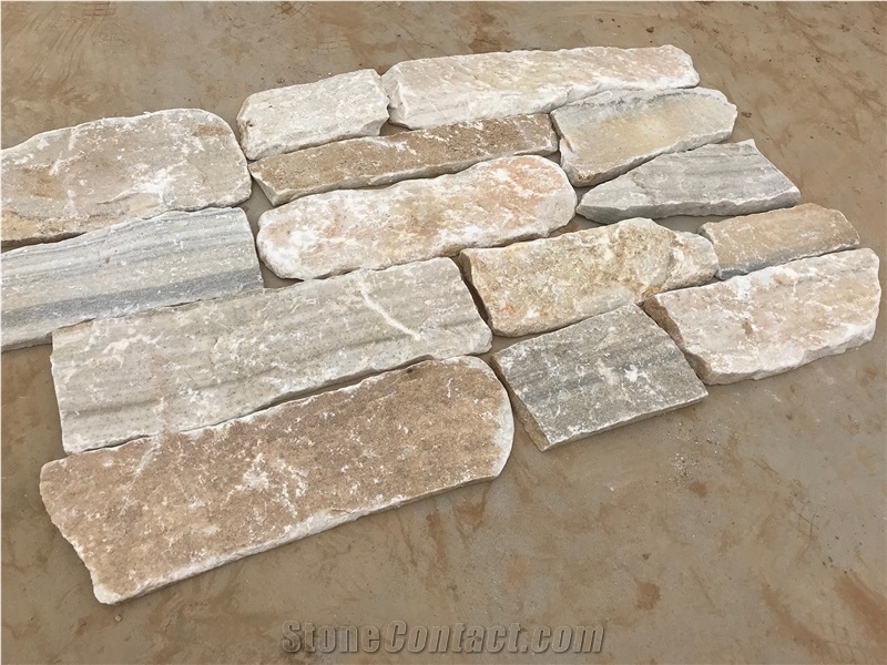 White Split Loose Wall Stone Cladding  Exterior Tiles