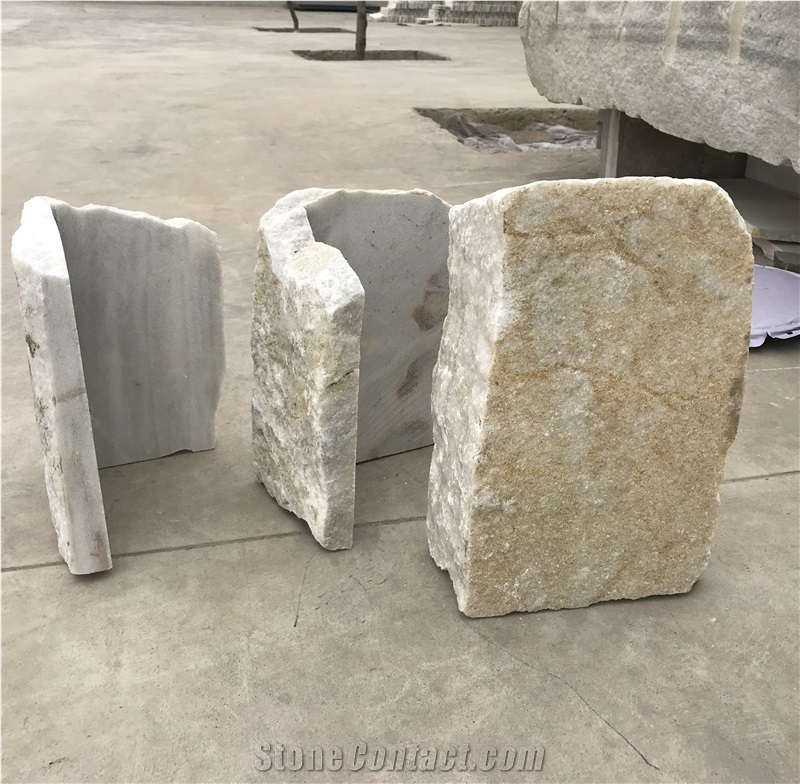 White Split Loose Wall Stone Cladding  Exterior Tiles